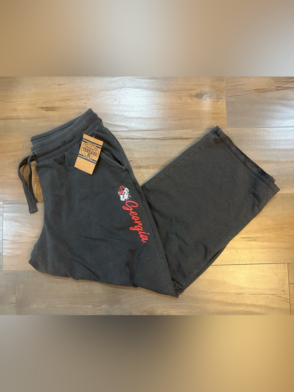 Rivalry Threads Black Sweatpants with Red Georgia Bulldogs